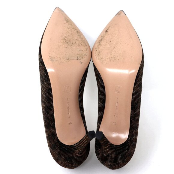 Gianvito Rossi 38 Worn Once Exopard Leopard Metallic Shimmer Heels - Picture 15 of 16